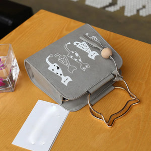 Animal Messenger Bag Shoulder Bags For Women Handbags Cat Rabbit Pattern