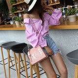 Animal Messenger Bag Shoulder Bags For Women Handbags Cat Rabbit Pattern