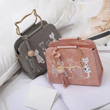 Animal Messenger Bag Shoulder Bags For Women Handbags Cat Rabbit Pattern