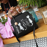 Animal Messenger Bag Shoulder Bags For Women Handbags Cat Rabbit Pattern