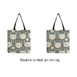 Panda Printed Cartoon Women Shoulder Bag Eco Friendly Foldable Shopping Tote