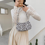 Animal Pattern Print Canvas Shoulder Underarm Bag Ladies Small Purse Handbags