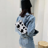 Animal Pattern Print Canvas Shoulder Underarm Bag Ladies Small Purse Handbags
