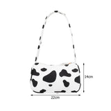 Animal Pattern Print Canvas Shoulder Underarm Bag Vintage Ladies Small Purse