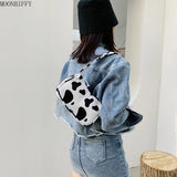 Animal Pattern Print Canvas Shoulder Underarm Bag Vintage Small Purse Handbags
