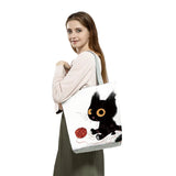 Animal Print Foldable Eco-Friendly Cat Shopping Bag Tote Bag