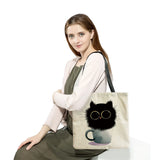Cartoon Cat Tote Shoulder Bag for Women