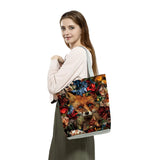 Animal Printed Women Shoulder Bag Eco Friendly Foldable High Capacity