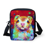 Animal Watercolor Art Print Mini Shoulder Bag