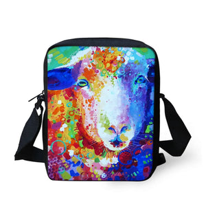 Animal Watercolor Art Print Mini Shoulder Bag