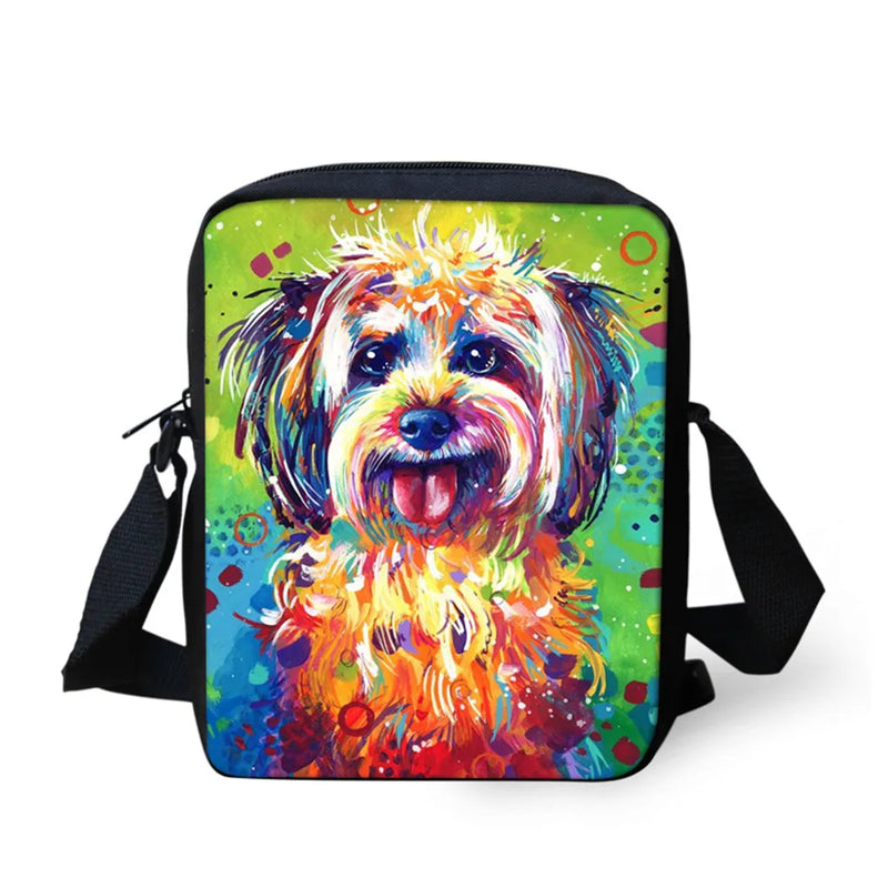Animal Watercolor Art Print Mini Shoulder Bag