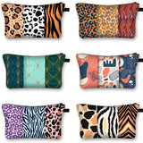 Leopard Print Makeup Bag Water Resistant Cosmetic Organizer for Women