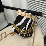 Animal Pattern Mini Box Crossbody Bag for Women
