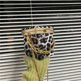 Animal Pattern Mini Box Crossbody Bag for Women