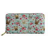 3D Floral Paint Women Purse Long Wallet for Lady
