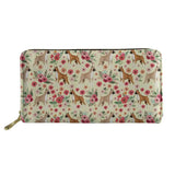 3D Floral Paint Women Purse Long Wallet for Lady