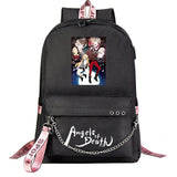 Anime Angel Death Backpack School Book Bags Travel Boys Girls Laptop USB Port