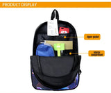 Anime Backpack Student Afro Lady Print Cartoon Shoulder Backbags Men Women