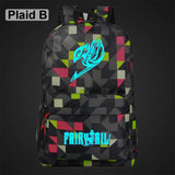 Anime Fairy Tail Boy Girl Schoolbag Luminous Book Bag Teenagers Backpack