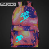 Anime Fairy Tail Boy Girl Schoolbag Luminous Book Bag Teenagers Backpack
