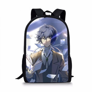 Bungo Stray Dogs Backpack Osamu Dazai Printed School Book Bag 17Inch