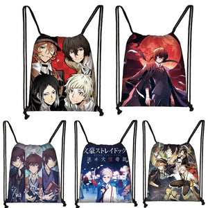 Anime Bungou Stray Dogs Drawstring Bag - Osamu Chuya Nakahara Backpack
