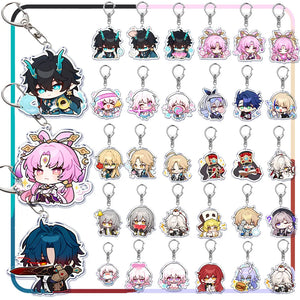 Anime Honkai Star Rail Keychain Bag Game Pendant Key Chain Ring
