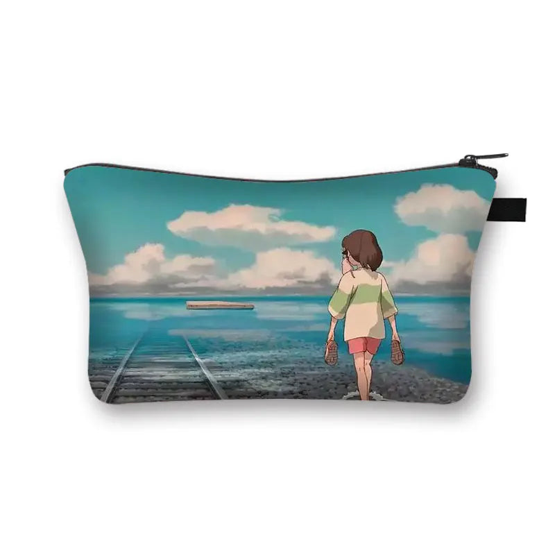Anime Spirited Away Cosmetic Bag Makeup Organize Travel Beauty Pouch