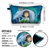 Anime Spirited Away Cosmetic Bag Makeup Organize Travel Beauty Pouch