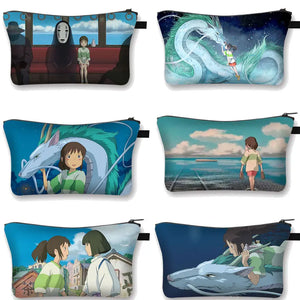 Anime Spirited Away Cosmetic Bag Makeup Organize Travel Beauty Pouch