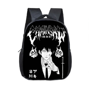 Anime Chainsaw Man Backpack for Kids Cosplay Schoolbag