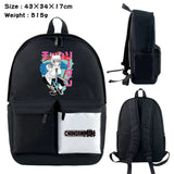 Anime Chainsaw Man Nylon Backpack Casual Knapsack Teenager Packsack