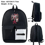 Anime Chainsaw Man Nylon Backpack Casual Knapsack Teenager Packsack