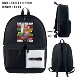 Anime Chainsaw Man Nylon Backpack Casual Knapsack Teenager Packsack