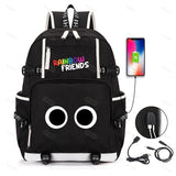 Anime Cosplay Rainbow Backpack Student School Bag USB Charging