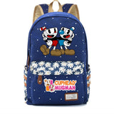 Anime Cuphead Canvas Backpack High Teenger Packsack Casual knapsack