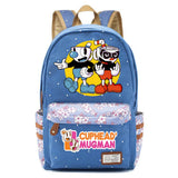 Anime Cuphead Zipper Print Backpack Student Casual Schoolbag