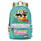 Anime Cuphead Zipper Print Backpack Student Casual Schoolbag