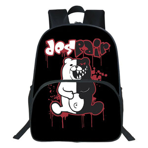 Danganronpa Backpack Monokuma Nylon Large Student School Bag Men Travel Rucksack