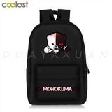 Danganronpa Backpack Boys Girls Bags Monokuma School Bag Bear Pattern
