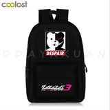 Danganronpa Backpack Boys Girls Bags Monokuma School Bag Bear Pattern