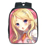 Danganronpa Backpack Bear Pattern School Bag Teenagers Book Bag