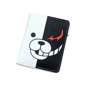 Danganronpa Wallet with Monokuma Print Button Purse