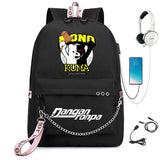 Danganronpa Monokuma Nagito Komaeda USB Charge Backpack School Travel Bag