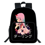 Anime Darling In The Franxx Backpack Double-layer Bookbag Cartoon Backpack Zero