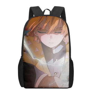 Demon Slayer Zenitsu School Backpacks for Boys Girls