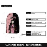 Demon Slayer Blade Kimetsu No Yaiba Cosplay School Backpack