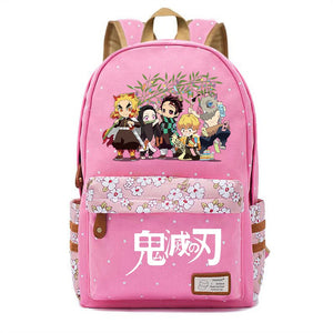 Anime Demon Slayer Canvas Backpack Student Schoolbag Teenger Travel Laptop Bag
