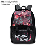 Demon Slayer Canvas School Bag Teen Backpack Zipper Rucksack Unisex Travel