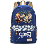 Anime Demon Slayer Zip Backpack Student Schoolbag Teenger High Packsack
